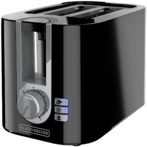 BLACK+DECKER 2-Slice Toaster - 7 Toast Shades, Removable Crumb Tray & Illuminated Functions