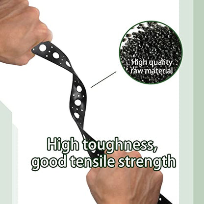 50m Black Mounting Strip for 12mm RGB Pixels - HDPE Material, 1 Inch Spacing