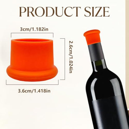 Colorful Silicone Wine Stoppers Set - Reusable Bottle Seals for Wine & Champagne