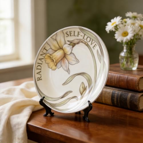 Birth Flower Decorative Plate March Daffodil 10 Inch - Wall & Display