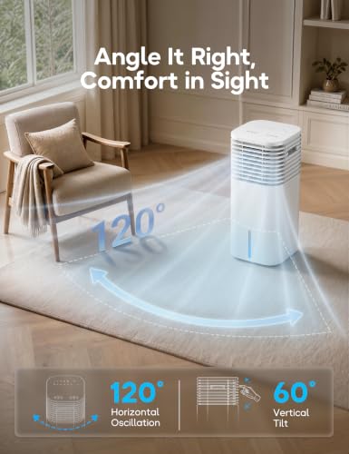 AEROZY Ivory Portable Evaporative Air Cooler 24.3" with Remote & Ice Packs