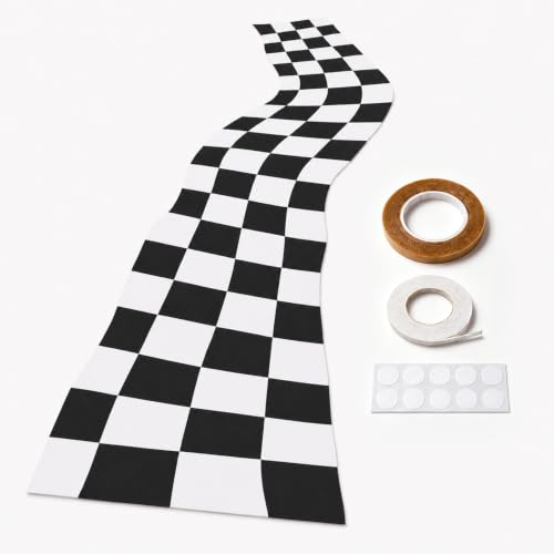 Halloween Checkerboard Runner Rug for Party Decor, 13.1 Ft