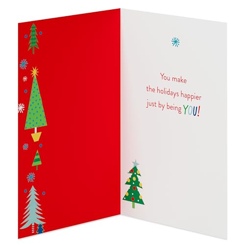 American Greetings Christmas Card for Grandson with Tree Pattern - Merry Christmas Message