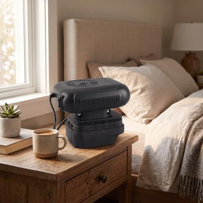 Portable Battery-Powered Space Heater with 90° Tilt, USB Charging, Quiet Operation