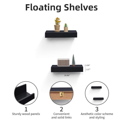 Floating Wall Shelves Rustic Farmhouse Storage Display Ledges