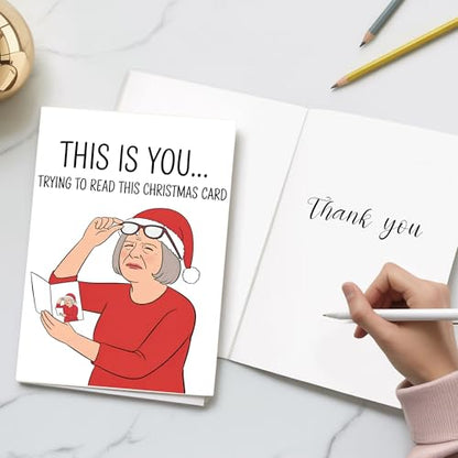Funny Sarcastic Christmas Card Read This XS38 - Adults Humor Holiday Greeting