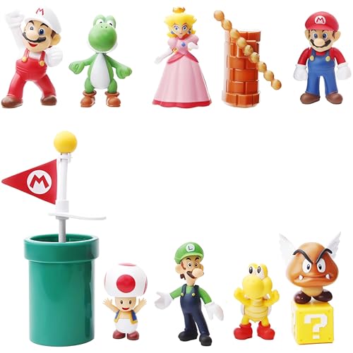 12-Piece Animated Action Figure Cake Toppers for Desks and Decorations