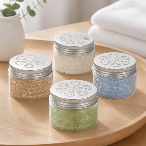 4-Pack Small Storage Tin Containers with Lids for Baking Soda Beads & Travel