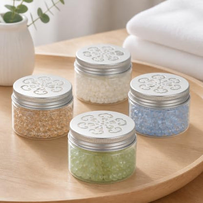 4-Pack Small Storage Tin Containers with Lids for Baking Soda Beads & Travel