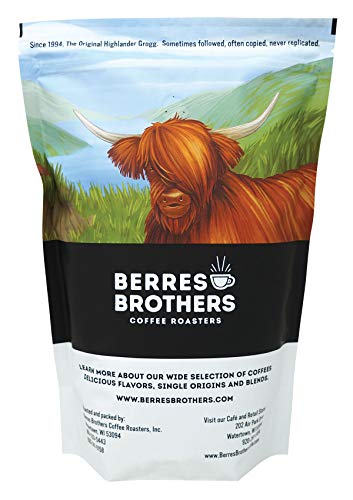 Berres Brothers Highlander Grogg Decaf Coffee, 10 ounce Bag of Ground Coffee, Combination of Caramel, Butterscotch and Hazelnut, Medium Roast