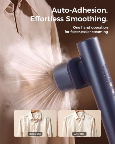 Handheld Travel Garment Steamer with Suction - Fast Wrinkle Remover