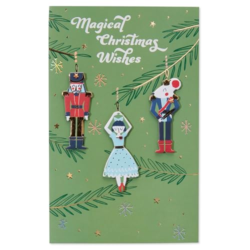 Christmas Card with Nutcracker Ornaments - Holiday Greetings for Family & Friends (Variation of Xmas Ornaments)