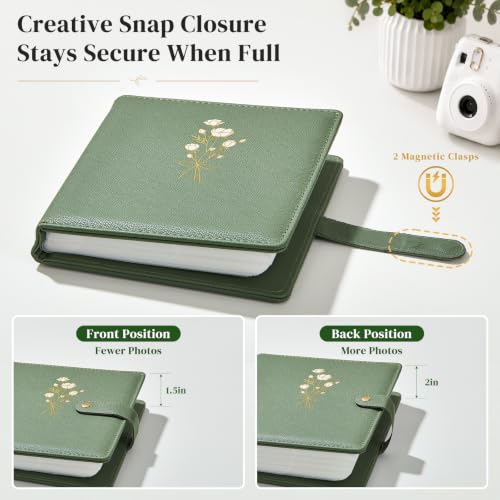 Ovesmusl Green Photo Album for Polaroid Hi-Print 2x3 and Snap - 320 Photos