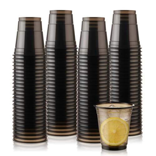 Black Disposable Plastic Shot Glasses 2 oz - 100 Pack, Mini Cups