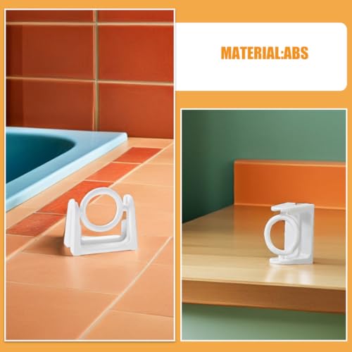 8pcs Adhesive Curtain Rod Brackets No Drill Wall Mount Support