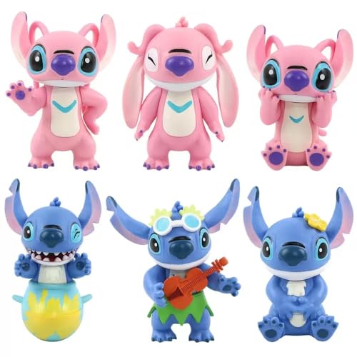 6 Pack Anime Collectible Figures - Creative Model Ornaments for Fans
