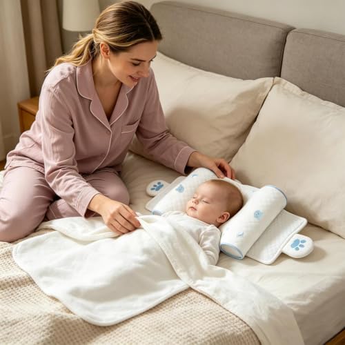 Kids Pillow Case Blue Soft Cotton Breathable Washable Support