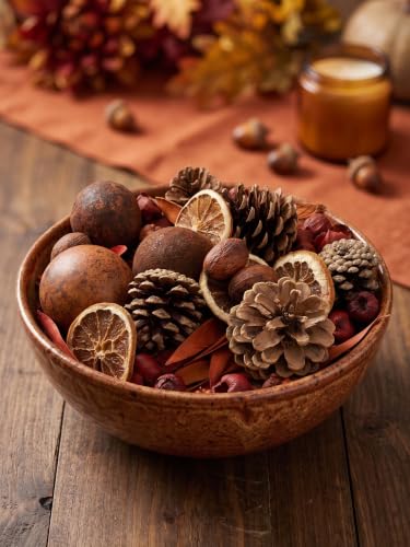 Fall Potpourri Bag with Dried Oranges, Pumpkins & Cinnamon Sticks - Rustic Home Decor