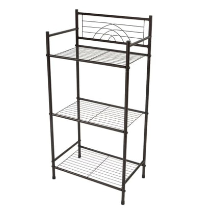 3-Tier Iron Bathroom Storage Shelf Rack in Oil Rubbed Bronze