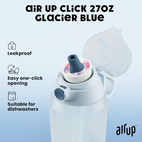 air up 27oz Water Bottle Starter Set with Glacier Blue Variant and 5 Scent Pods