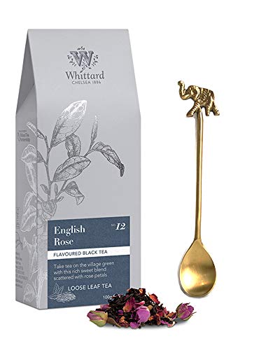 Whittard English Rose Loose Tea with a beautiful Handmade Tea Spoon. All carefully pack.