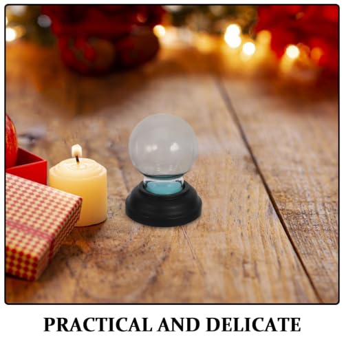 Set of 2 Empty Glass Snow Globes with Resin Bases for DIY Craft Projects