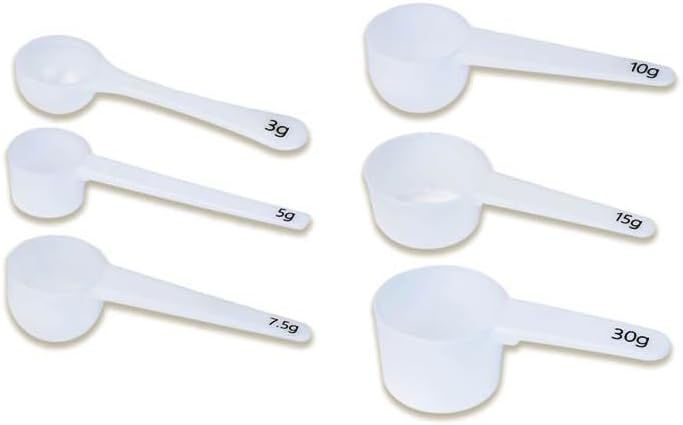 Skiennix Measuring Spoons Set - 6-Piece Exact Dosing Kitchen Tools for Powders & Liquids
