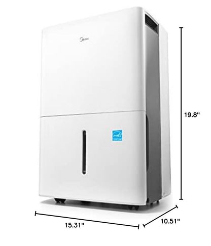 Midea Dehumidifier - 1,500 Sq. Ft. Energy Star Certified | 22 Pint Capacity for Basements & Medium Rooms (White)