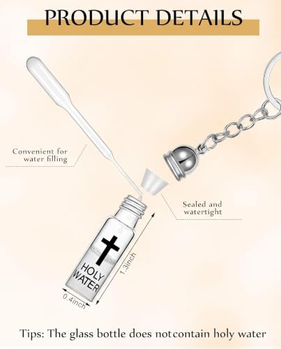 Holy Water Keychain Rosary with Crucifix and Beads - Purple Classic