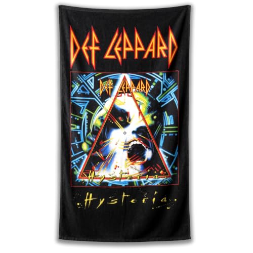 Large Microfiber Beach Towel for Kids and Adults - Def Leppard Design