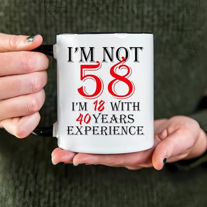 Funny 58th Birthday Coffee Mug - 1968 Gift for Men Women - Variation of 58th
