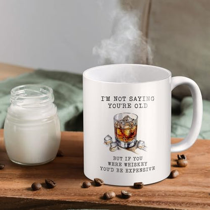 Funny Whiskey Mug - Whiskey Lovers Gift Ceramic Coffee Cup 11oz - Variation of THIS listing