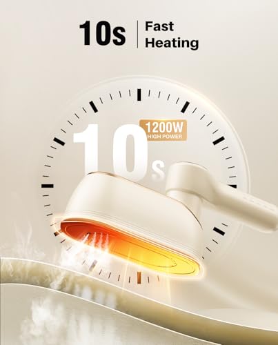 1200W Travel Clothes Steamer with Fast Heating & 3 Steam Levels