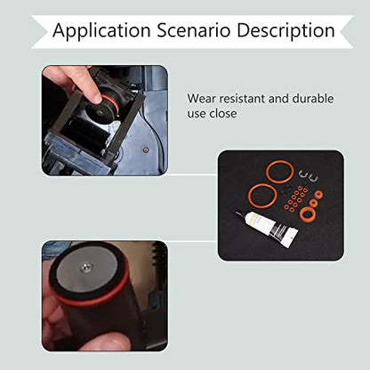 O-Ring Gasket Seal Set for Jura Capresso/Impressa Machines Brew Group & Drainage Valve O-Ring, Compatible with Most Jura C, E, ENA, F, J, S, Z, X, Cappuccino Maker Series Machines, with Lube