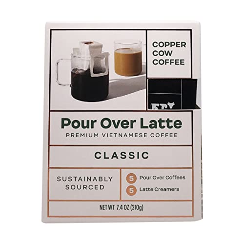 Copper Cow Coffee, Pour Over Latte, 7.4 Ounce