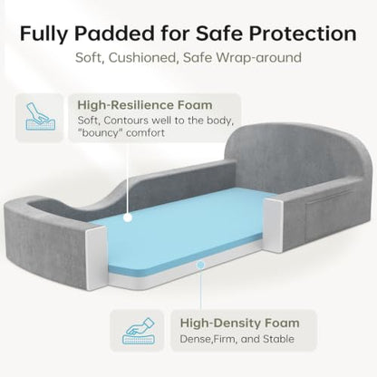 All-Foam Montessori Toddler Floor Bed for Kids 3-6 Years - Soft & Safe