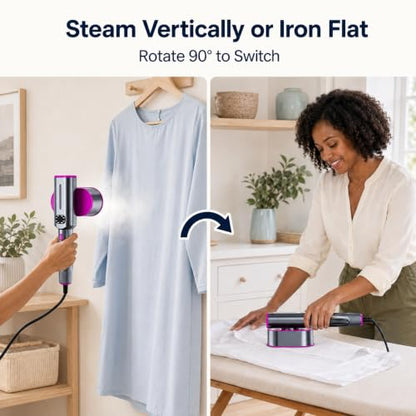 Portable Garment Steamer and Iron for Clothes, 1200W, 7 Modes