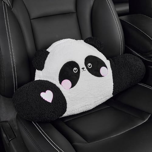 Ergonomic Car Lumbar Support Pillow for Driving Comfort - Cotton Linen