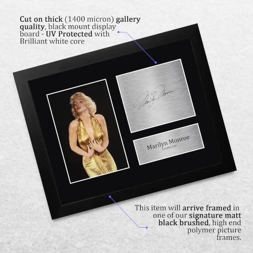 US Letter Framed Marilyn Monroe Autograph Photo - Gentlemen Prefer Blondes