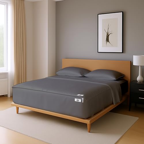 RV King Size Zipper Fitted Sheets 72x80 Inch Cotton Blend Satin Finish Easy Change