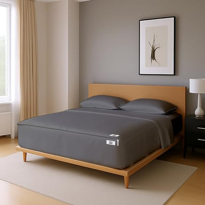 RV King Size Zipper Fitted Sheets 72x80 Inch Cotton Blend Satin Finish Easy Change