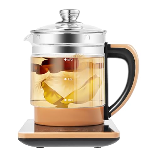 Electric 1.8L Kettle with 18 Menus, Steamed Egg Holder & Adjustable Cover