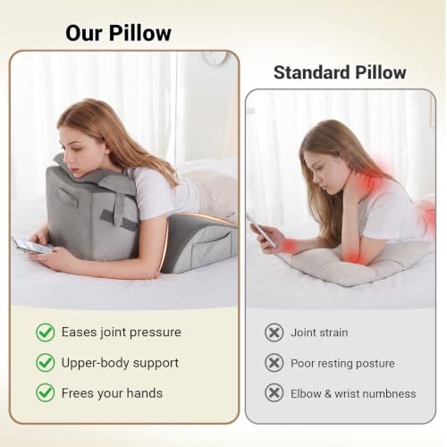 Wider Back Support Pillow with Dual-Layer Foam for Lumbar & Prone Rest