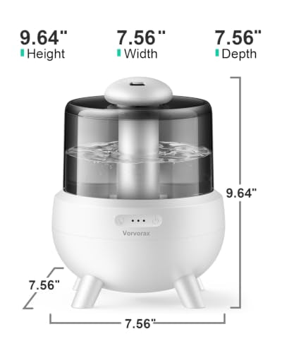 Baby Humidifier for Nursery - White 2L Cool Mist, Easy to Clean & Refill