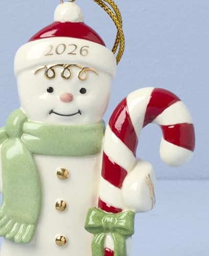 Gingerbread Man Ornament with Candy Cane - 2026 Holiday Decor