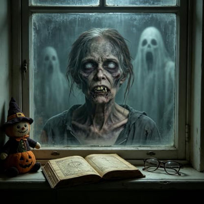 Halloween Zombie Window Cling Sticker Set - Colorful 29 - Creepy Haunted House Decor