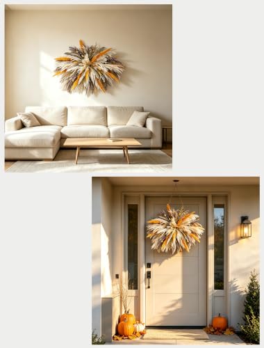 Boho Dried Flower Wall Decor & Pampas Grass Arrangement Kit
