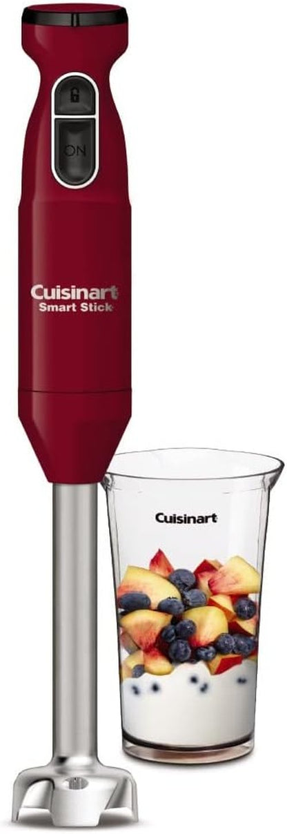 Cuisinart Smart Stick Immersion Blender - Powerful 300-Watt Motor for Smoothies, Soups & Sauces | Red