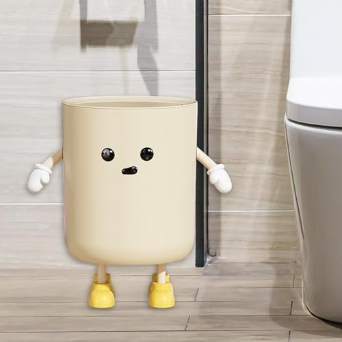 12 L Standing Waterproof Trash Can with Lid - Modern Waste Bin for Home & Entryway