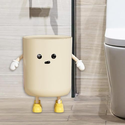 12 L Standing Waterproof Trash Can with Lid - Modern Waste Bin for Home & Entryway